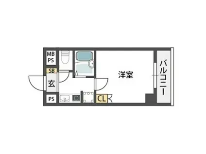 カーサパスコロ(1K/3階)の間取り写真