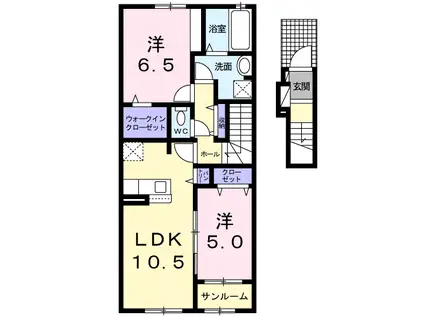 ガリシア中野弥生町(1K/7階)の間取り写真