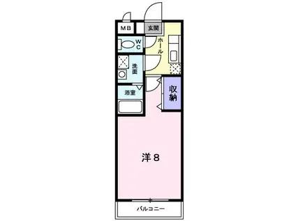 SUNNYコア・T2(1K/3階)の間取り写真