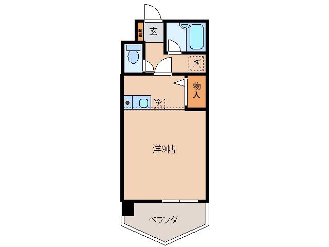 シティパルKUGA(ワンルーム/4階)の間取り写真