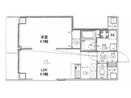 プレサンスKOBEアモーレ(1K/3階)の間取り写真