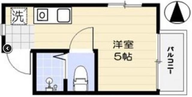 カームステージ沼袋(ワンルーム/1階)の間取り写真