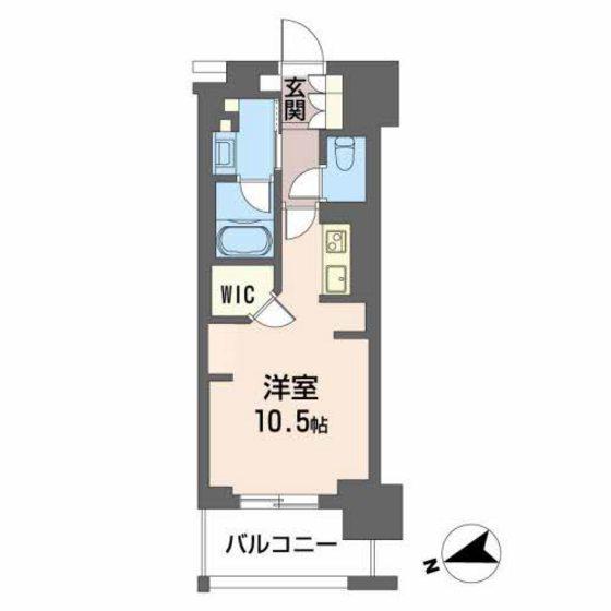 ザ・十日市プレイス(ワンルーム/4階)の間取り写真