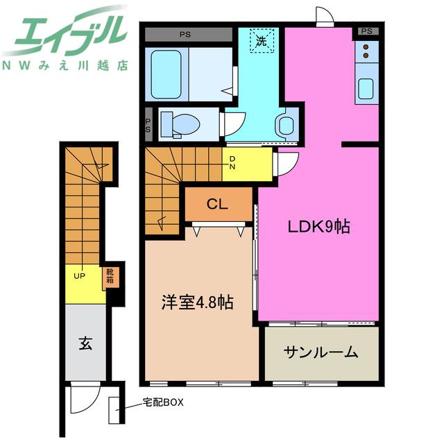 フォルトナ(1LDK/2階)の間取り写真