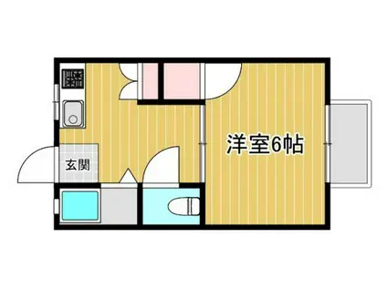 コーポAK(1K/2階)の間取り写真