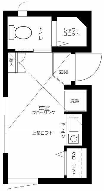 ファーストハウス北新宿(ワンルーム/2階)の間取り写真