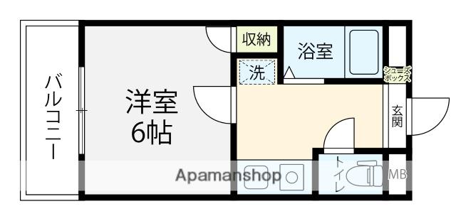 ウッドビレッジ高尾台(1K/1階)の間取り写真