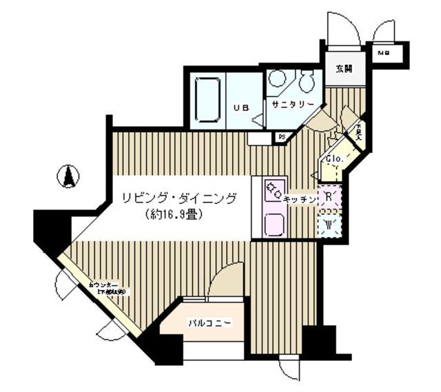 K S麹町 ケーズ麹町(ワンルーム/7階)の間取り写真