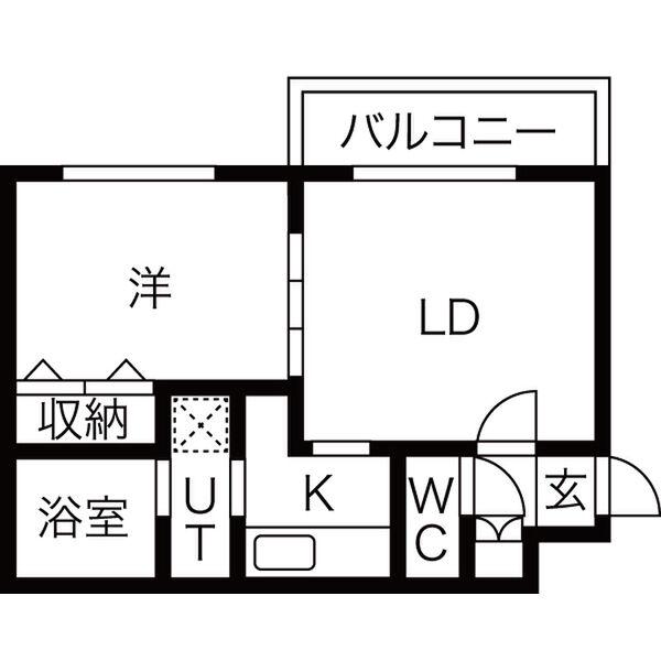 モノトニア(1LDK/3階)の間取り写真