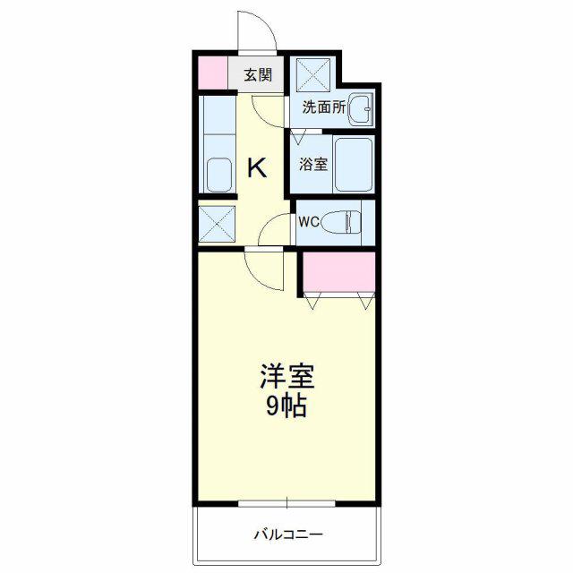 マンションアルティアII(1K/1階)の間取り写真