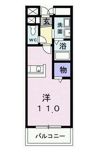 ヴィクトリー(1K/3階)の間取り写真