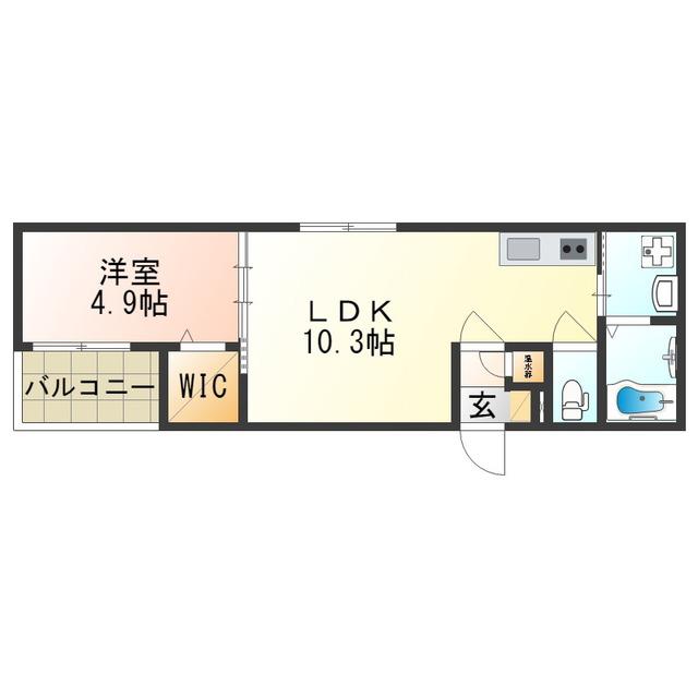 FMAISONATRIOII(1LDK/2階)の間取り写真