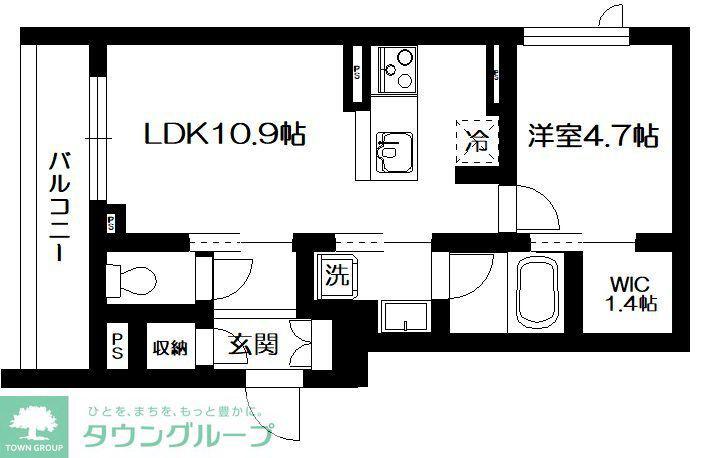 ヴィラデルソル(1LDK/3階)の間取り写真