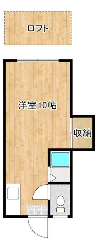 シティベール医生ヶ丘(ワンルーム/2階)の間取り写真