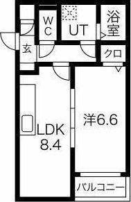 ART TENDO イースト(1LDK/3階)の間取り写真