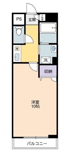 イーストコムーネN(1K/4階)の間取り写真