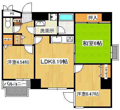 マハール駒込(3LDK/5階)の間取り写真