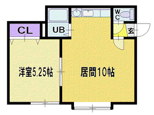 こぉぽらす31(1LDK/2階)の間取り写真