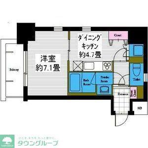 レジディア高岳(1DK/10階)の間取り写真