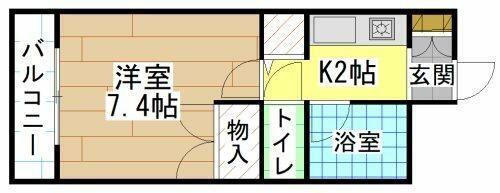 協和リバーサイドビル(1K/5階)の間取り写真