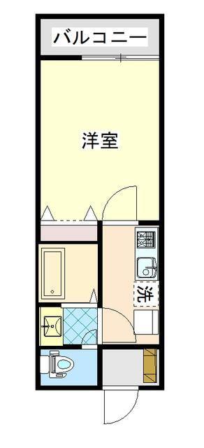 アットマーク(1K/3階)の間取り写真
