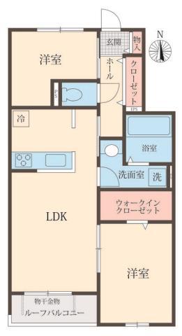 BELLE LEAD 大倉山(2LDK/3階)の間取り写真