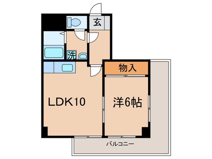 アヴィニール中井(1LDK/2階)の間取り写真