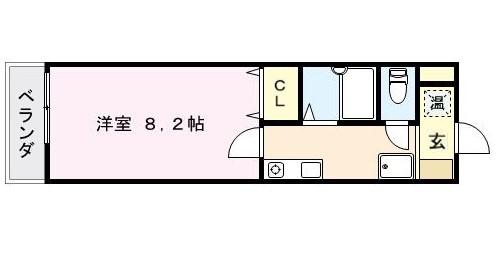 メゾンドムラジII(1K/1階)の間取り写真