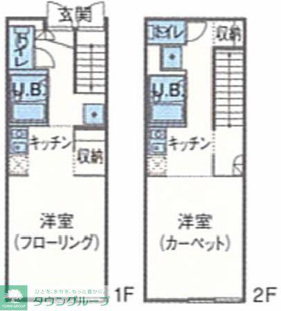 クレールⅡ(ワンルーム/1階)の間取り写真