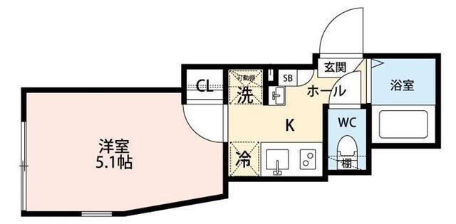  グランクオール野方フロント(1K/3階)の間取り写真