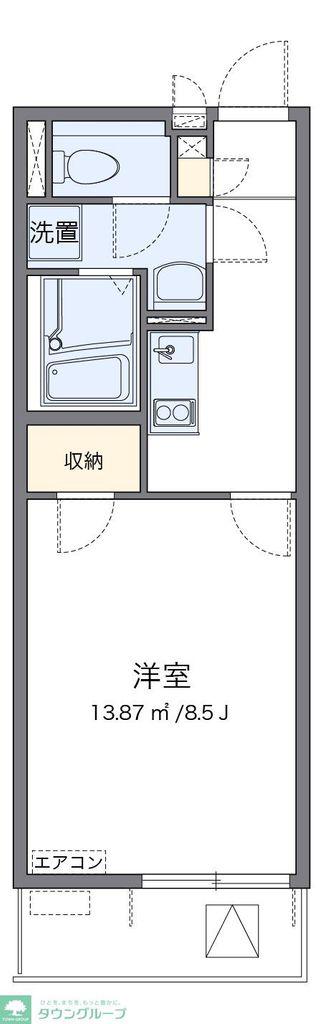 クレイノMEMORY(1K/3階)の間取り写真