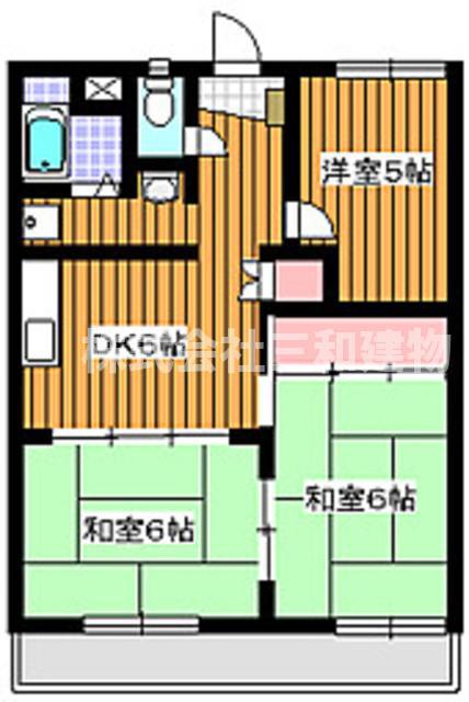 東和ロイヤルハイツ(3DK/1階)の間取り写真