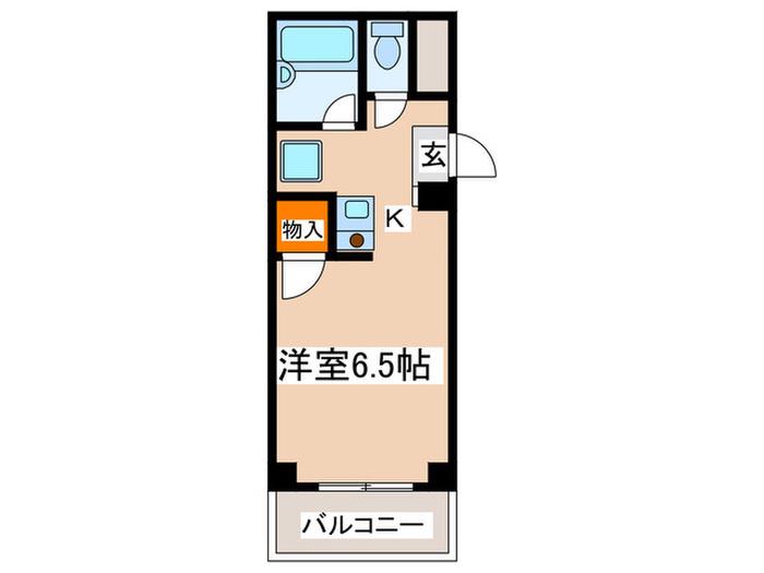 ドムスコンタアト(1K/4階)の間取り写真