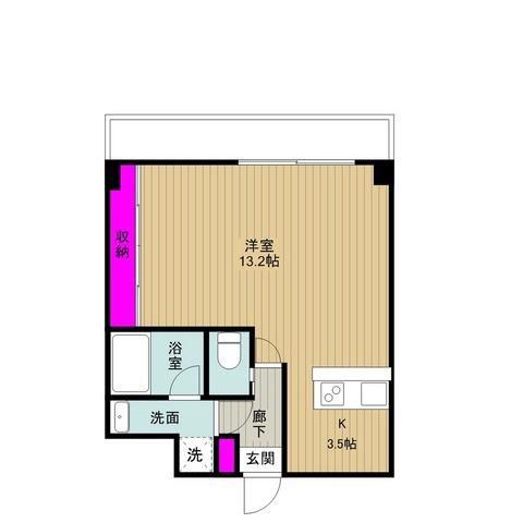 OZ-COURT(1K/4階)の間取り写真