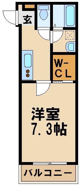 サンノクスAP(1K/2階)の間取り写真