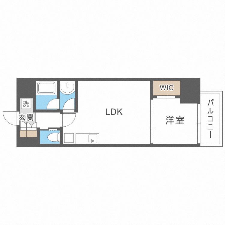 ブエナビスタ大手通(1LDK/10階)の間取り写真