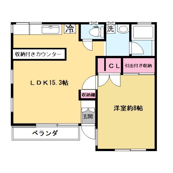 ハイム66(1LDK/1階)の間取り写真