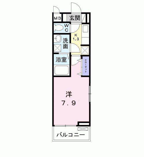 ソレイユメゾン(1K/3階)の間取り写真