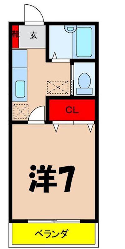 グランステージ(1K/3階)の間取り写真