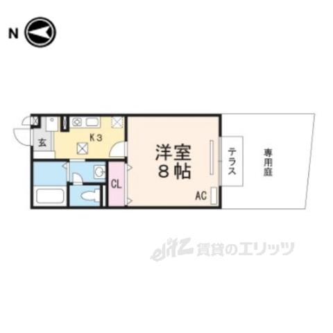ラベルエキップ(1K/2階)の間取り写真