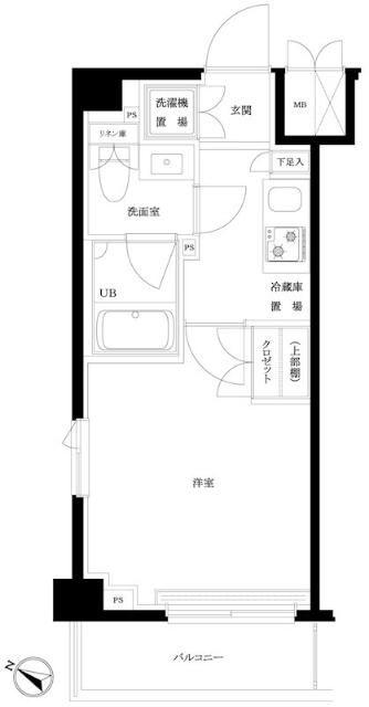 ルーブル横濱南太田弐番館(1K/5階)の間取り写真