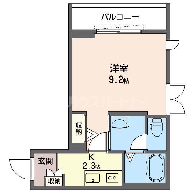 フラット青井(1K/2階)の間取り写真