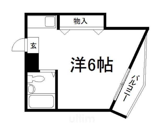 ヴァンヴェール西井(ワンルーム/3階)の間取り写真