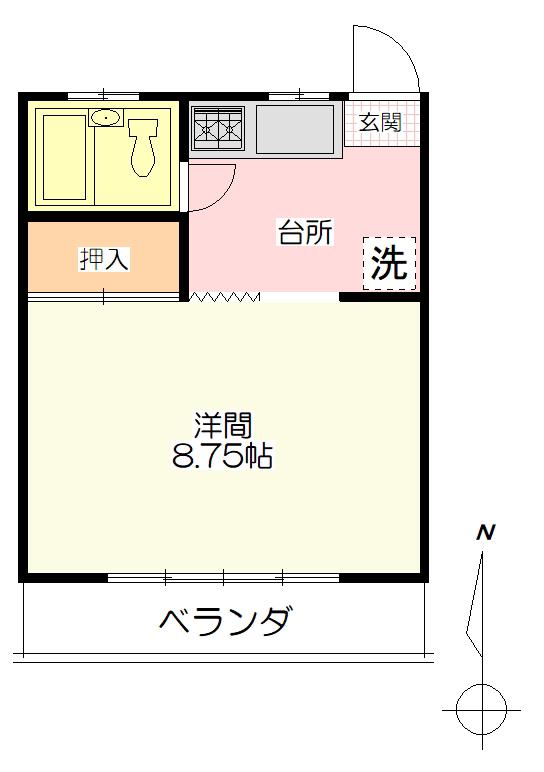 Mガレッジ(1K/2階)の間取り写真