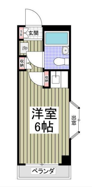 メゾンドサガミ(ワンルーム/4階)の間取り写真