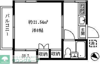 アビテ富士見台(1K/1階)の間取り写真
