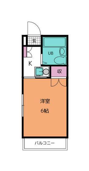 フジコーポ高沢(1K/4階)の間取り写真