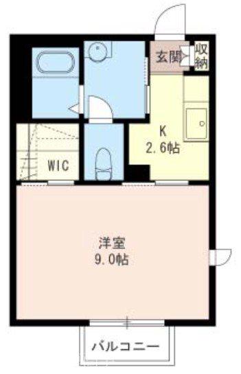 ソレーユ(1K/2階)の間取り写真