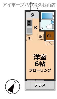 メゾネットラフィーネ(1K/1階)の間取り写真