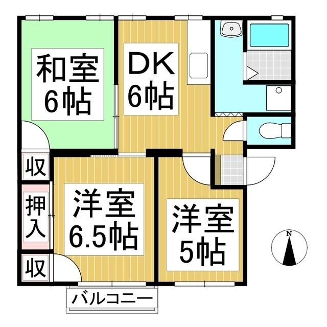 サニーコート(3DK/1階)の間取り写真